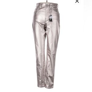 Express Metallic Silver Pants
